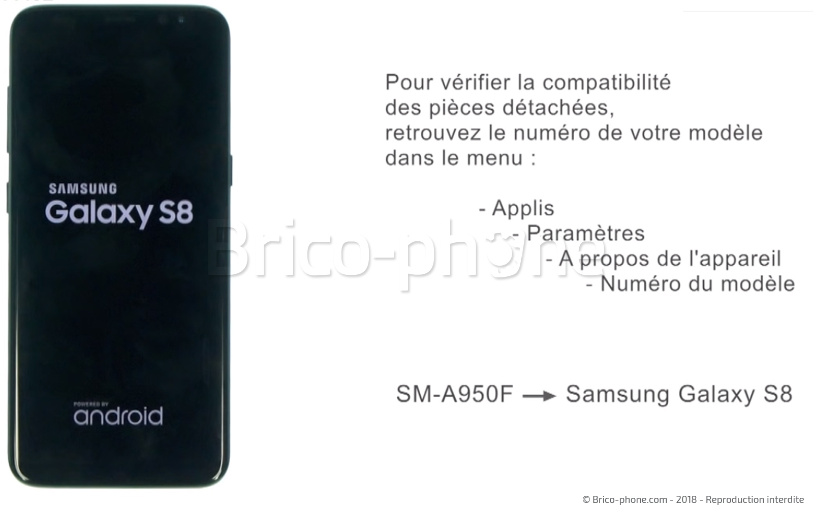 Changement de la vitre arrière sur Galaxy S8 photo 1